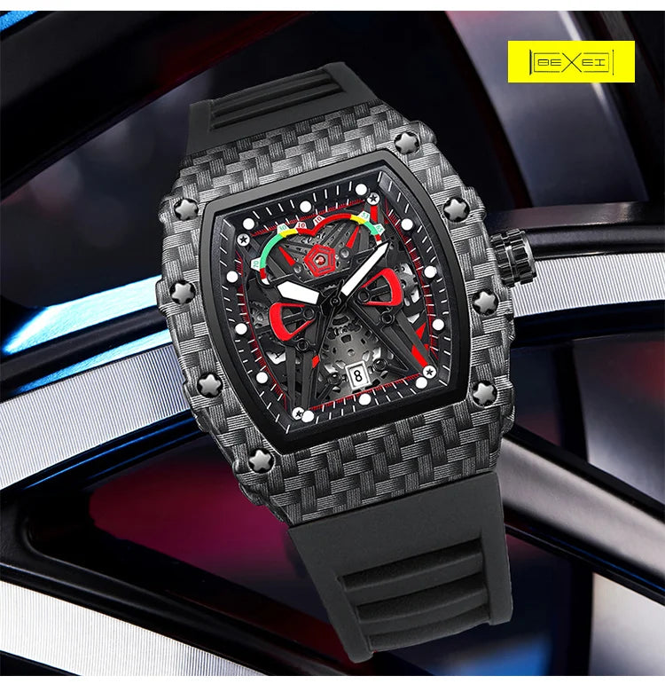 Orologio al quarzo da uomo con quadrante grande (TRASF)