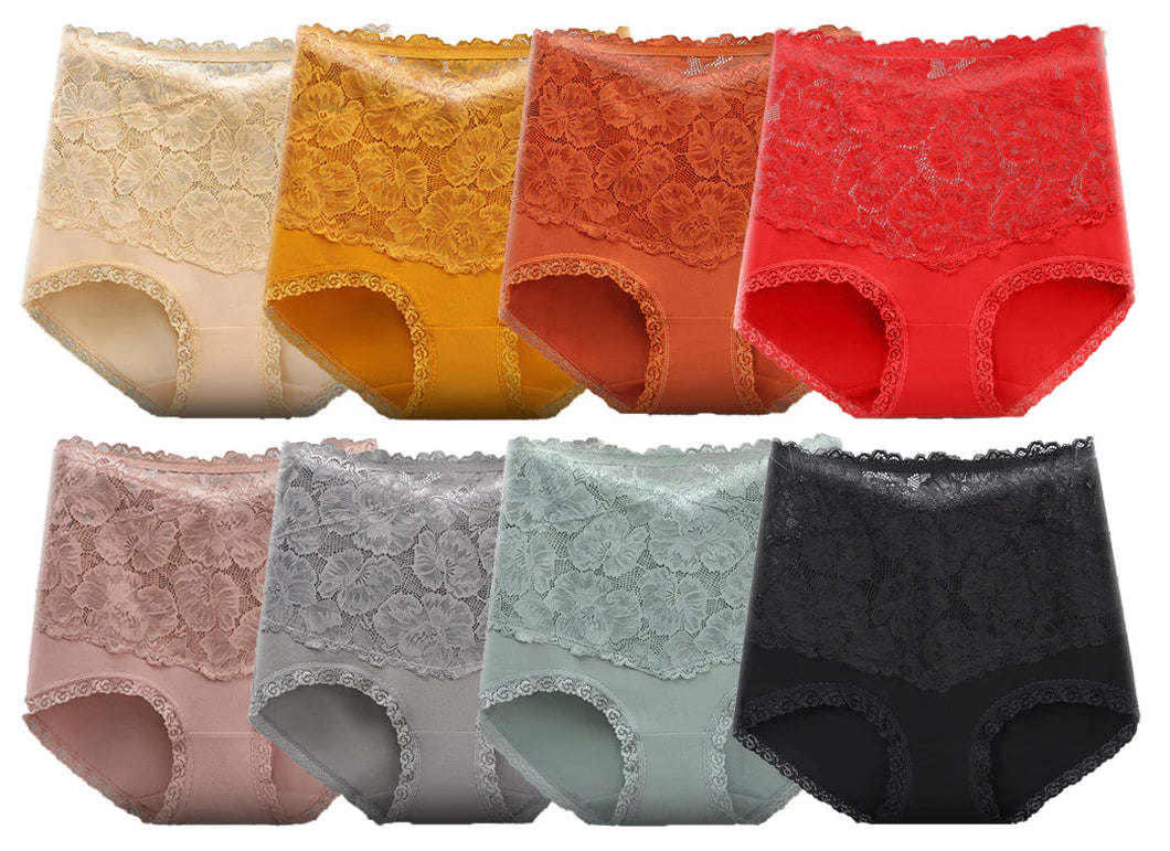 Set da 6 mutande ricamate traspiranti (S)