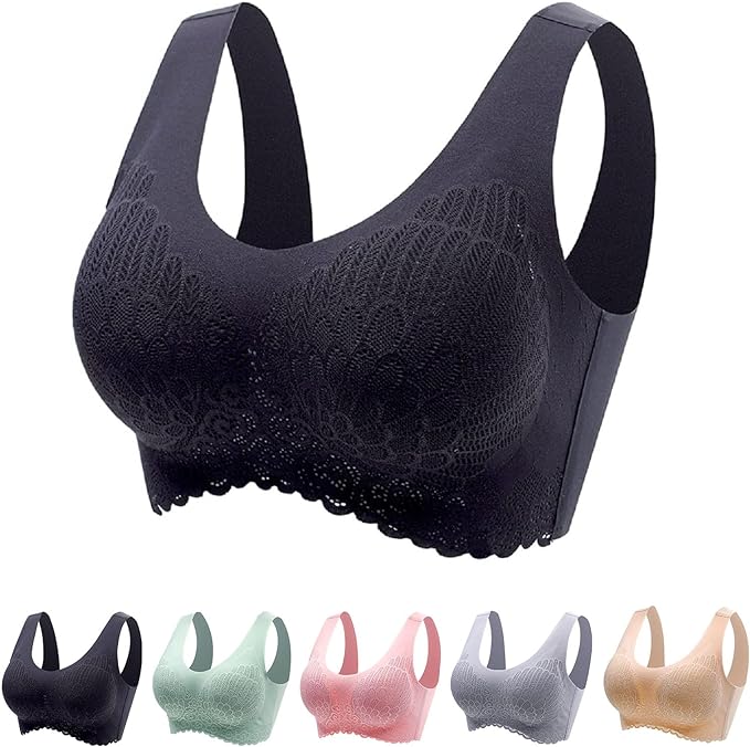 Set da 3 reggiseni in pizzo ricamati (TRASF)