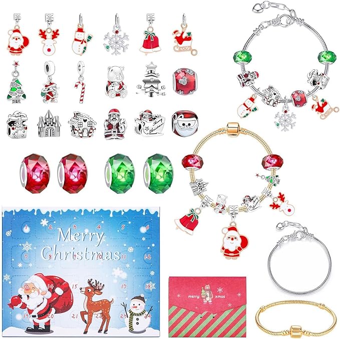 Set da 2 braccialetti a tema natale (S)
