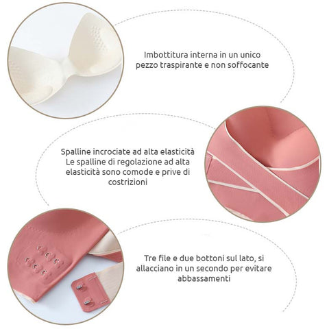 Set da 2 reggiseni sportivi traspiranti con comodo incrocio frontale (S)