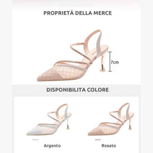 Carica l&#39;immagine nel visualizzatore di Gallery, Eleganti e raffinate scarpe aperte con il tacco (TRASF)
