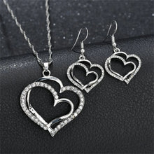 Carica l&#39;immagine nel visualizzatore di Gallery, Set da 4 gioielli con tema cuore da donna (S)
