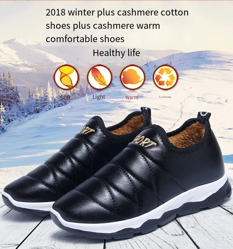 Scarpe basse calde e impermeabili slip-on da donna (S)