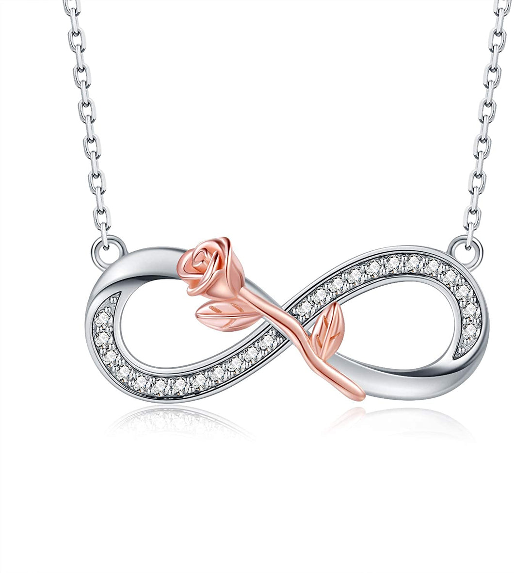 Collana Rosa infinito (S)