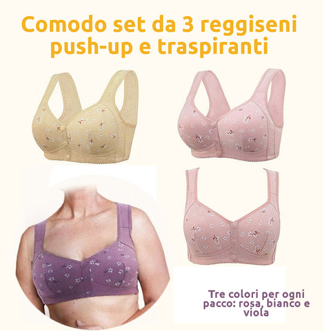 Set da 3 reggiseni push-up e traspiranti (TRASF)